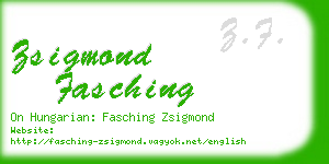 zsigmond fasching business card
